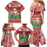 Mele Kalikimaka Hawaii Christmas Family Matching Mermaid Dress and Hawaiian Shirt Funny Santa 67 Gen Alpha Slang LT05 - Polynesian Pride