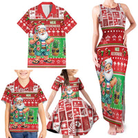Mele Kalikimaka Hawaii Christmas Family Matching Tank Maxi Dress and Hawaiian Shirt Funny Santa 67 Gen Alpha Slang LT05 - Polynesian Pride