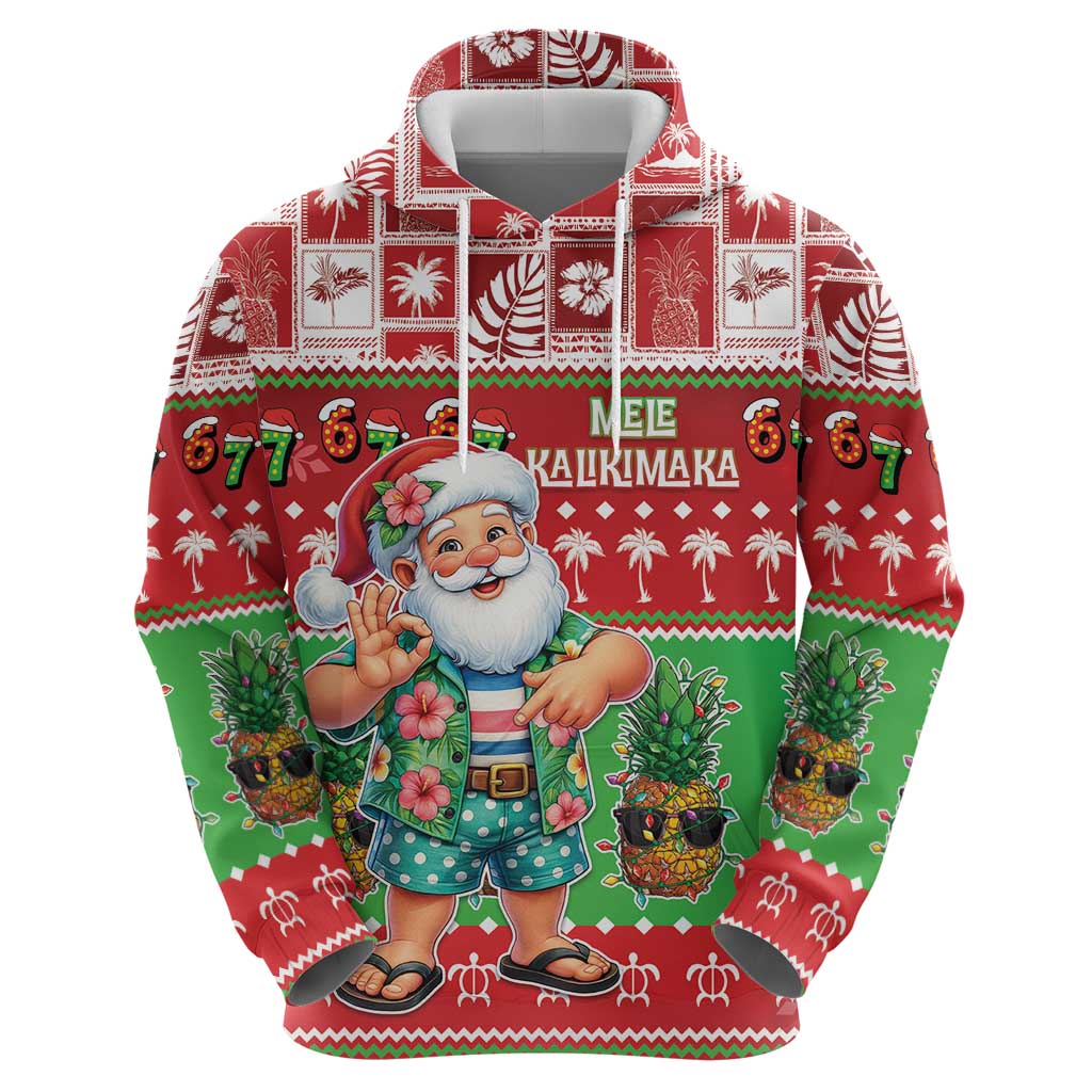 Mele Kalikimaka Hawaii Christmas Hoodie Funny Santa 67 Gen Alpha Slang - Polynesian Pride
