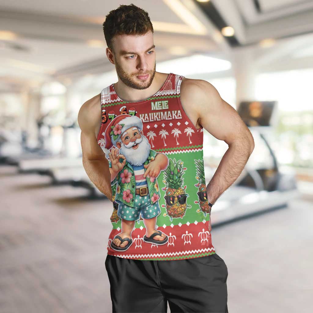 Mele Kalikimaka Hawaii Christmas Men Tank Top Funny Santa 67 Gen Alpha Slang - Polynesian Pride