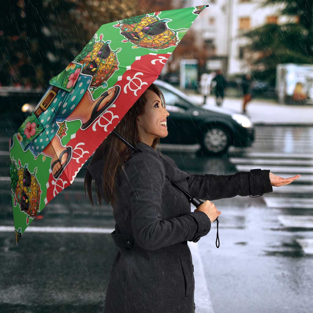 Mele Kalikimaka Hawaii Christmas Umbrella Funny Santa 67 Gen Alpha Slang LT05 - Polynesian Pride