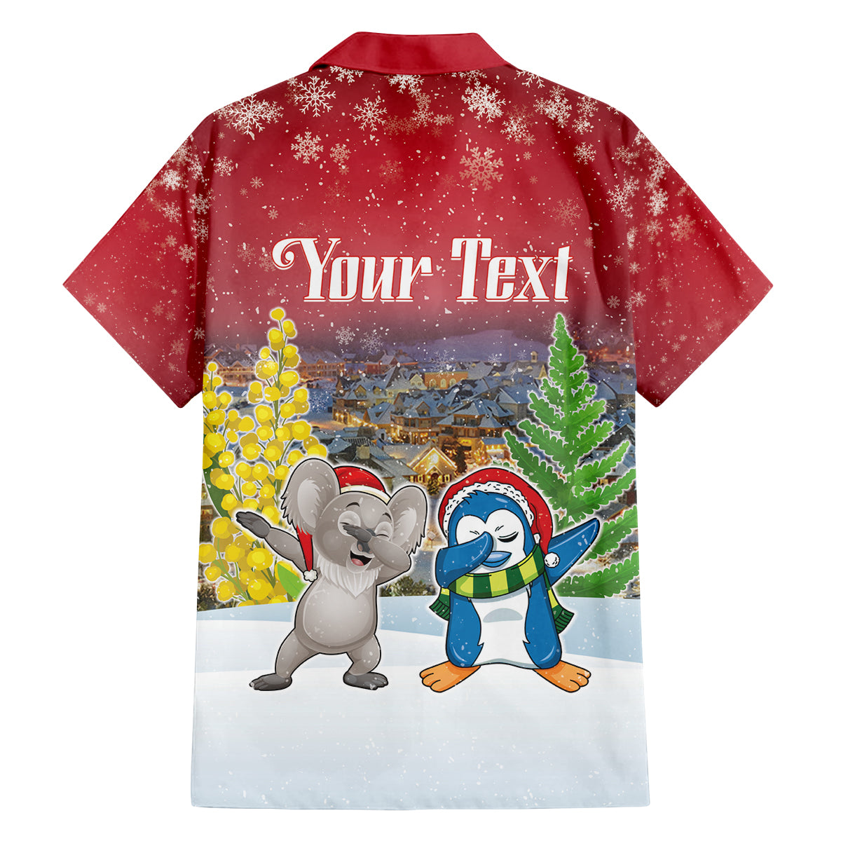 Personalised Christmas In July Family Matching Off Shoulder Maxi Dress and Hawaiian Shirt Funny Dabbing Dance Koala And Blue Penguins LT05 - Polynesian Pride