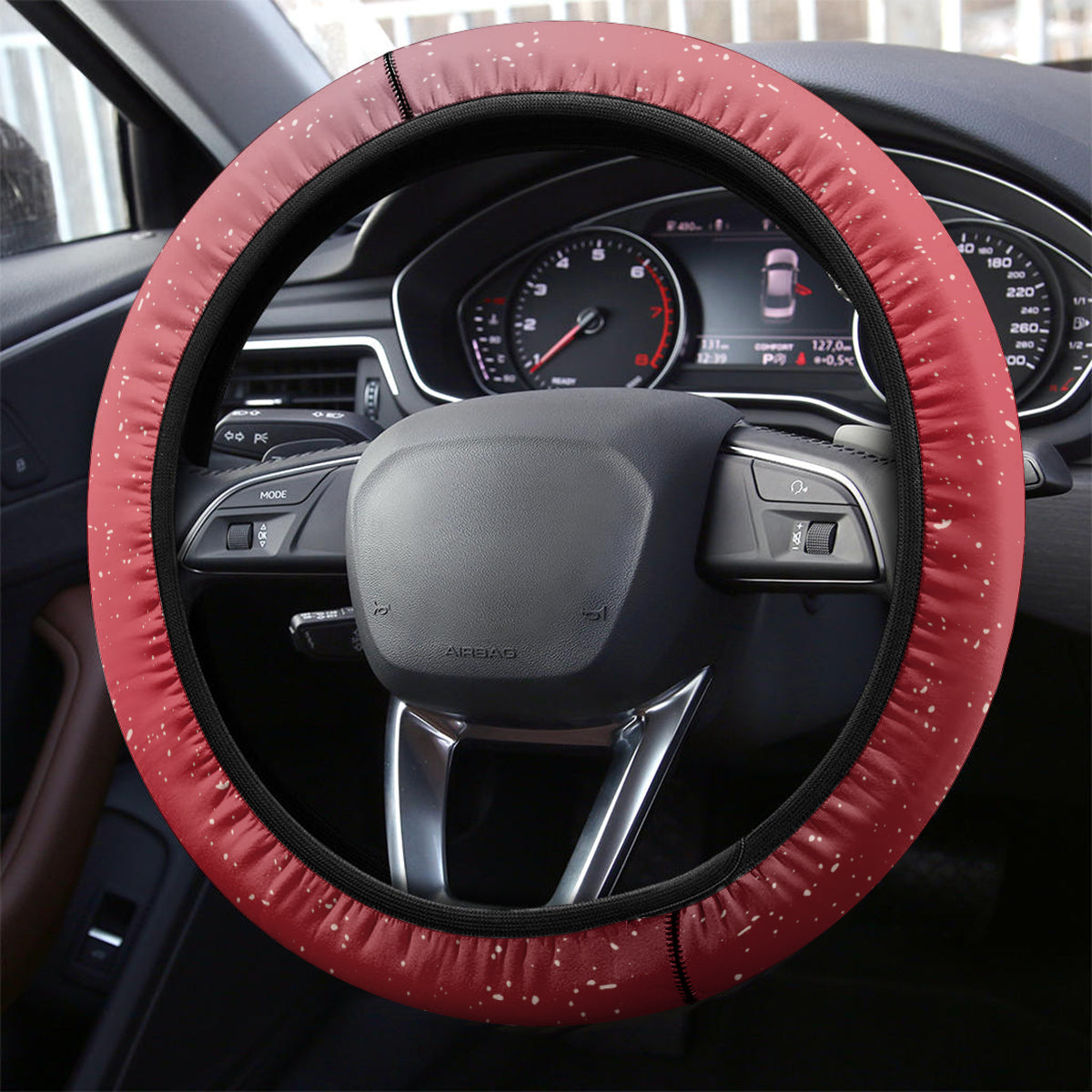 Christmas In July Steering Wheel Cover Funny Dabbing Dance Koala And Blue Penguins