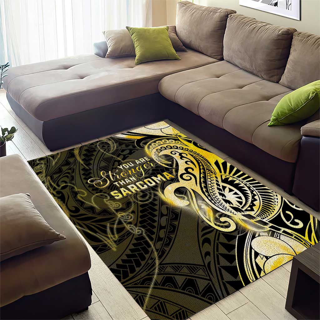 Sarcoma Awareness Area Rug You Are Stronger Than Sarcoma