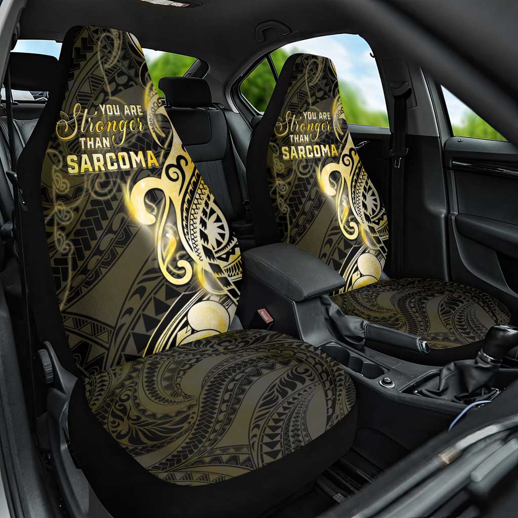 Sarcoma Awareness Car Seat Cover You Are Stronger Than Sarcoma LT05 One Size Yellow - Polynesian Pride