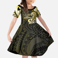 Sarcoma Awareness Family Matching Off Shoulder Maxi Dress and Hawaiian Shirt You Are Stronger Than Sarcoma