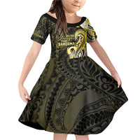 Sarcoma Awareness Family Matching Off Shoulder Short Dress and Hawaiian Shirt You Are Stronger Than Sarcoma