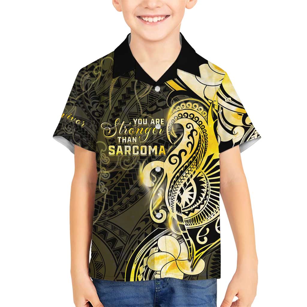 Sarcoma Awareness Family Matching Tank Maxi Dress and Hawaiian Shirt You Are Stronger Than Sarcoma