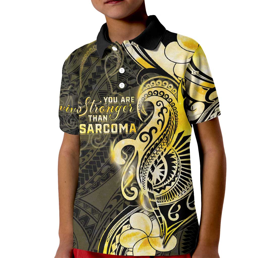 Sarcoma Awareness Kid Polo Shirt You Are Stronger Than Sarcoma