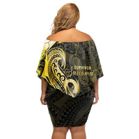 Sarcoma Awareness Off Shoulder Short Dress You Are Stronger Than Sarcoma
