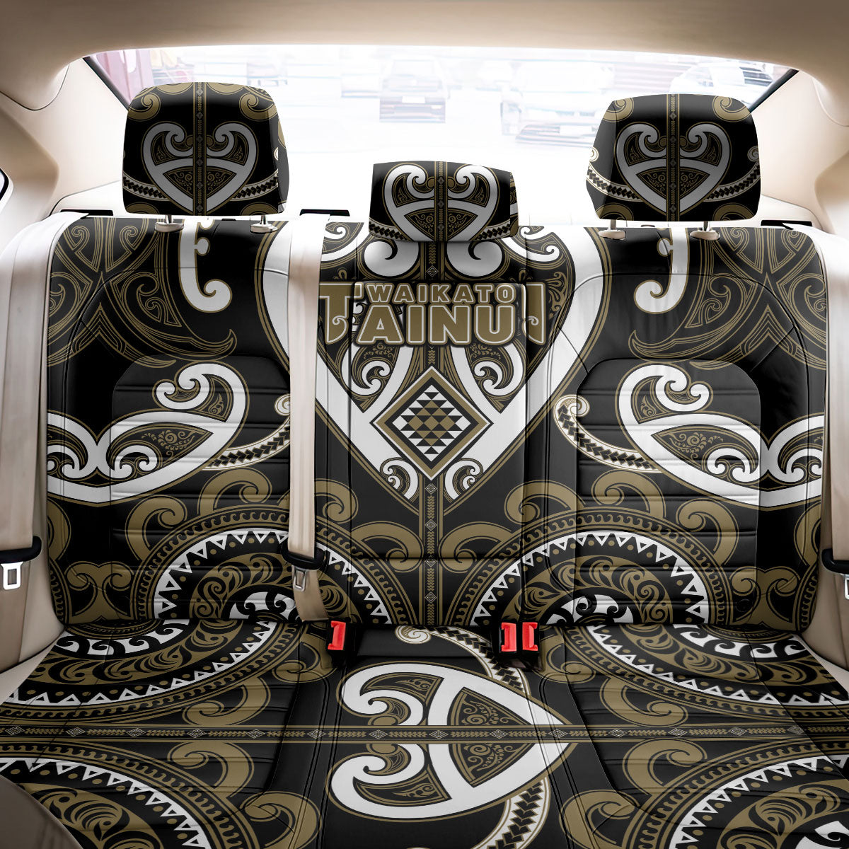 Aotearoa Waikato Tainui Back Car Seat Cover Maori Tribal Pattern