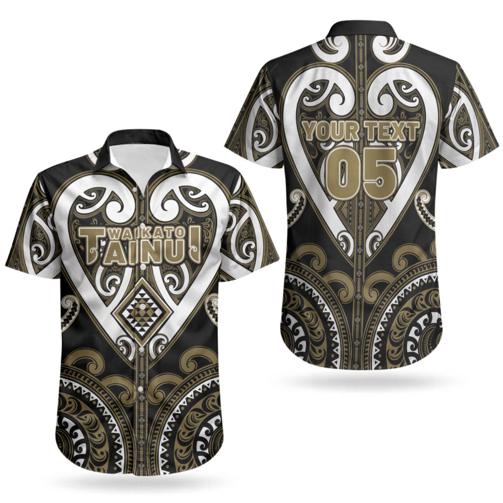 Custom Aotearoa Waikato Tainui Couples Matching Tank Maxi Dress and Hawaiian Shirt Maori Tribal Pattern