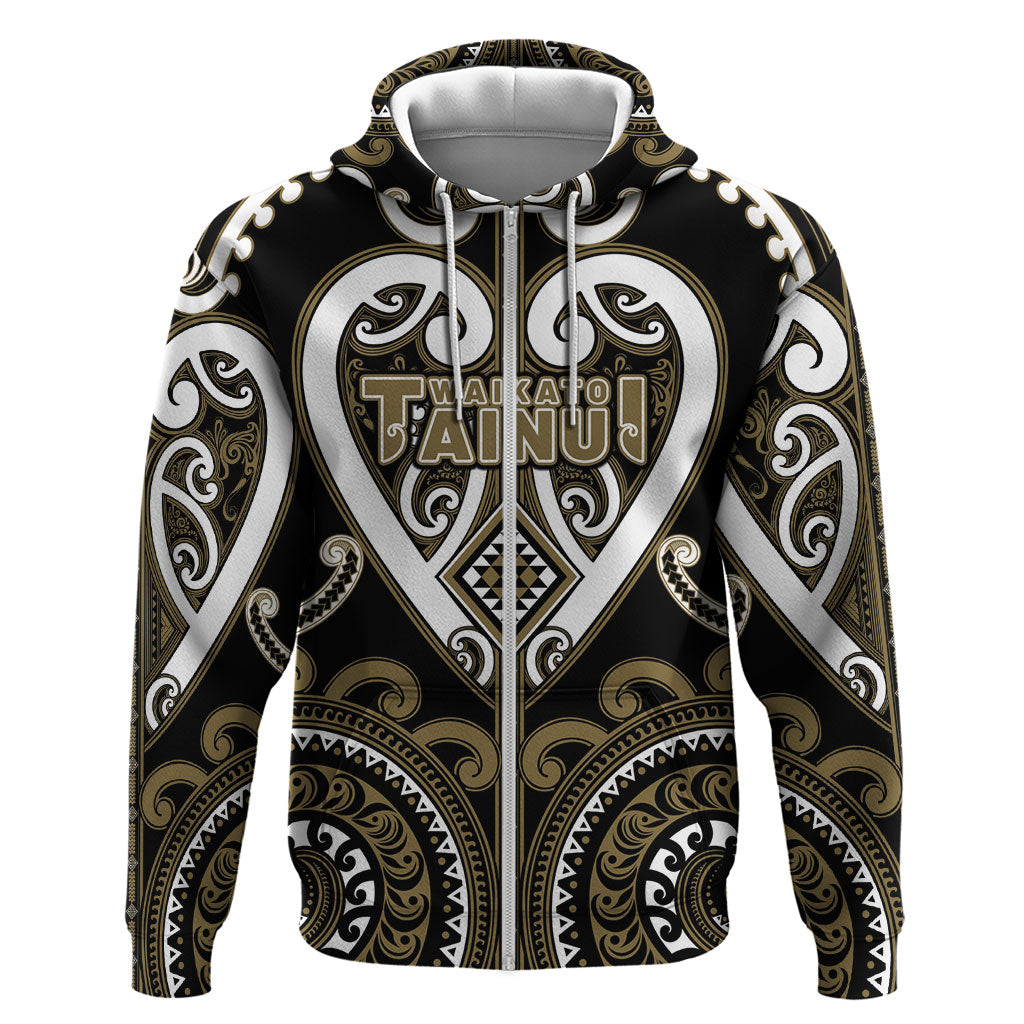 Custom Aotearoa Waikato Tainui Hoodie Maori Tribal Pattern