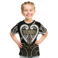 Custom Aotearoa Waikato Tainui Kid T Shirt Maori Tribal Pattern