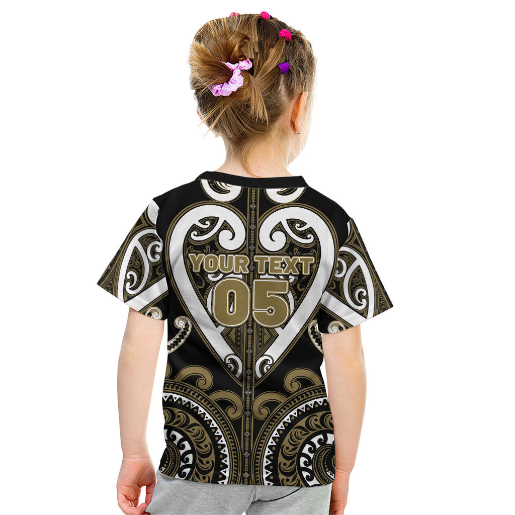 Custom Aotearoa Waikato Tainui Kid T Shirt Maori Tribal Pattern