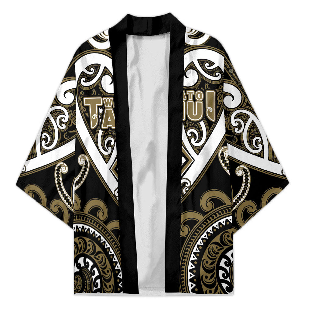 Custom Aotearoa Waikato Tainui Kimono Maori Tribal Pattern