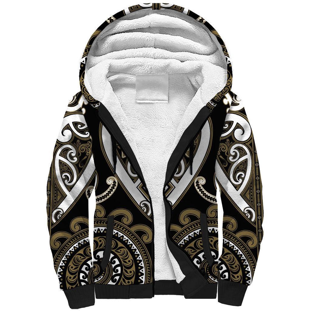 Custom Aotearoa Waikato Tainui Sherpa Hoodie Maori Tribal Pattern