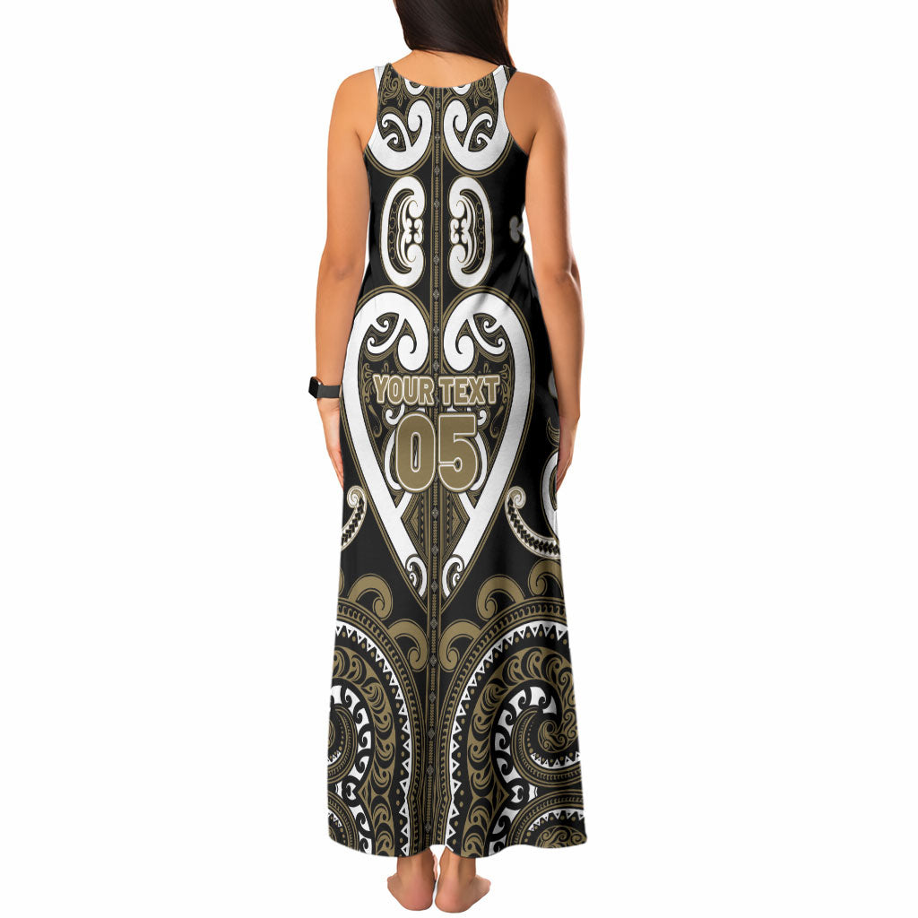 Custom Aotearoa Waikato Tainui Tank Maxi Dress Maori Tribal Pattern