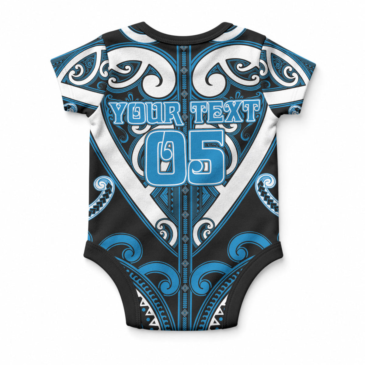 Custom Aotearoa Ngati Kahungunu Baby Onesie Maori Tribal Pattern LT05 - Polynesian Pride