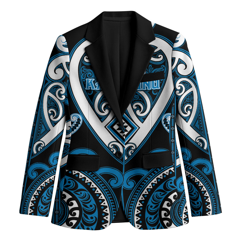 Custom Aotearoa Ngati Kahungunu Blazer Maori Tribal Pattern LT05 Unisex Blue - Polynesian Pride