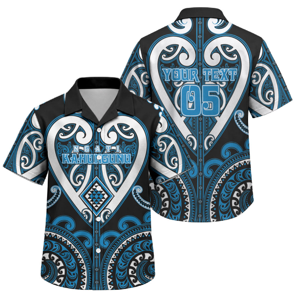Custom Aotearoa Ngati Kahungunu Family Matching Off The Shoulder Long Sleeve Dress and Hawaiian Shirt Maori Tribal Pattern