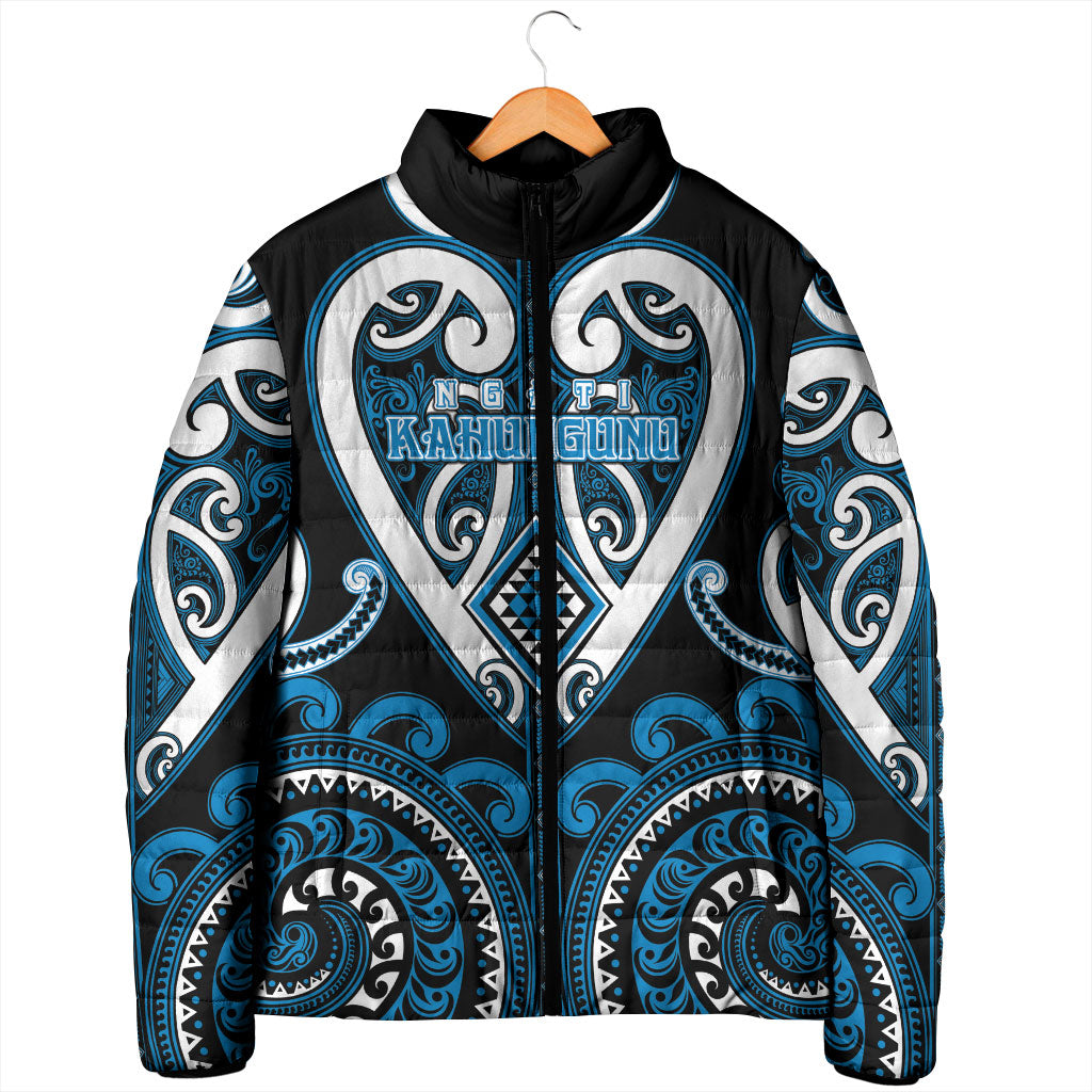 Custom Aotearoa Ngati Kahungunu Padded Jacket Maori Tribal Pattern