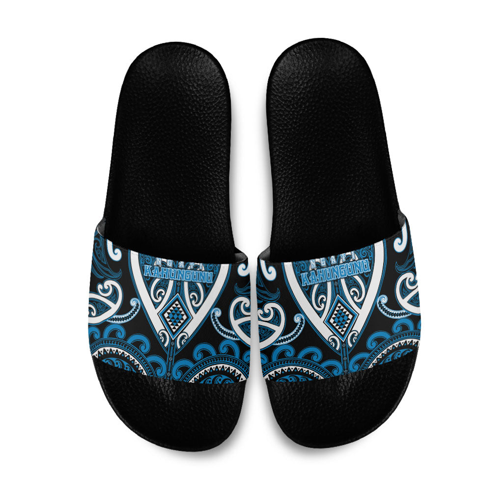 Aotearoa Ngati Kahungunu Slide Sandals Maori Tribal Pattern