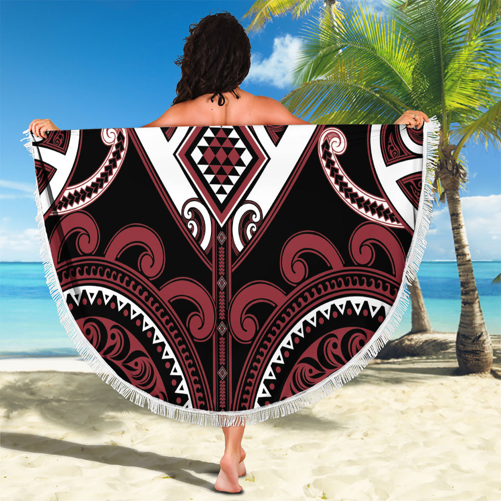 Aotearoa Te Arawa Beach Blanket Maori Tribal Pattern