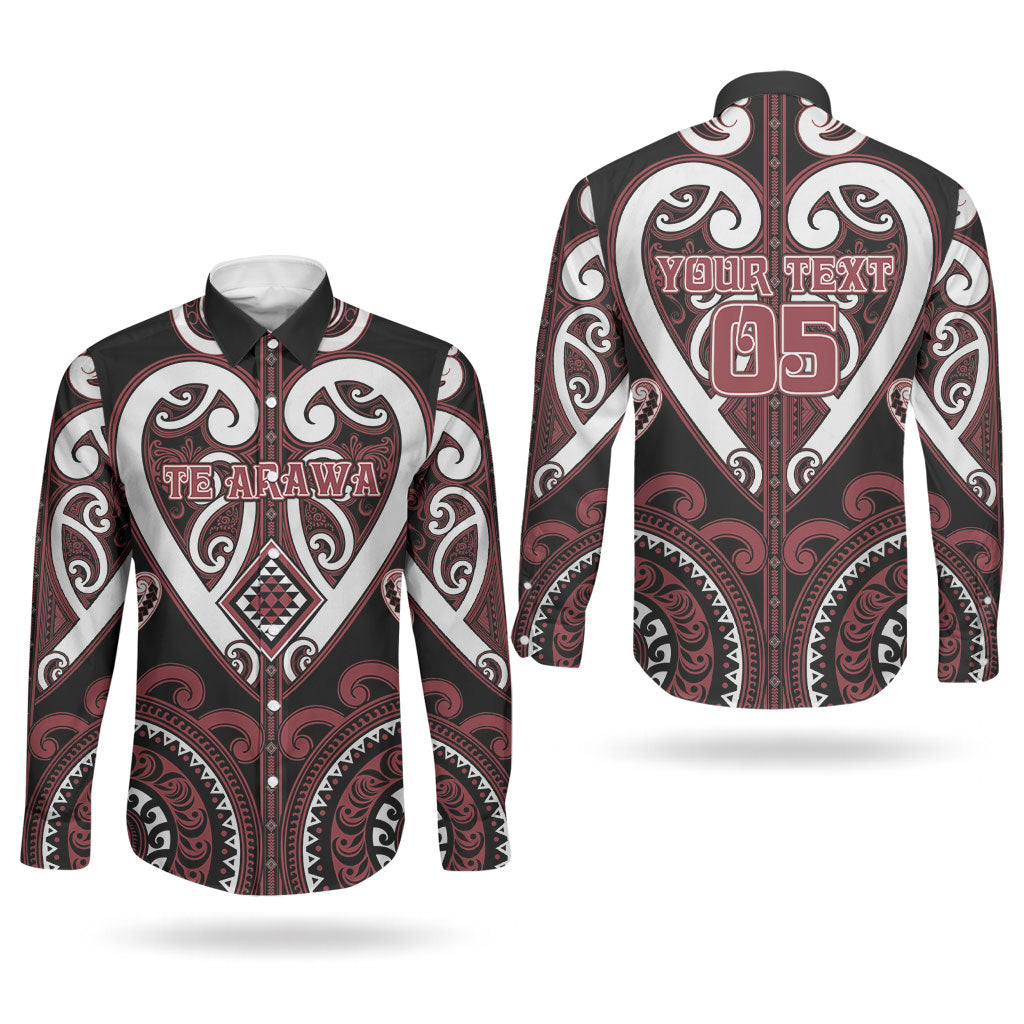 Custom Aotearoa Te Arawa Couples Matching Tank Maxi Dress and Long Sleeve Button Shirt Maori Tribal Pattern