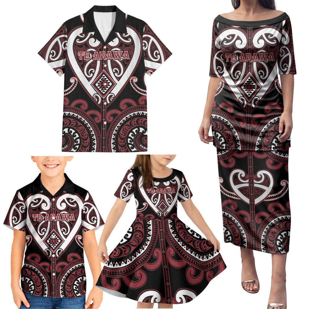 Custom Aotearoa Te Arawa Family Matching Puletasi and Hawaiian Shirt Maori Tribal Pattern LT05 - Polynesian Pride