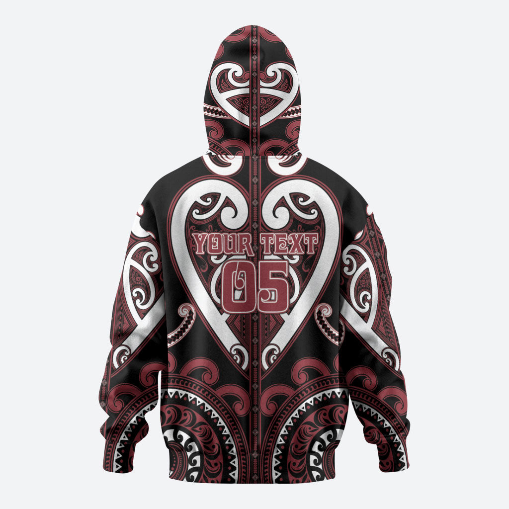 Custom Aotearoa Te Arawa Hoodie Maori Tribal Pattern