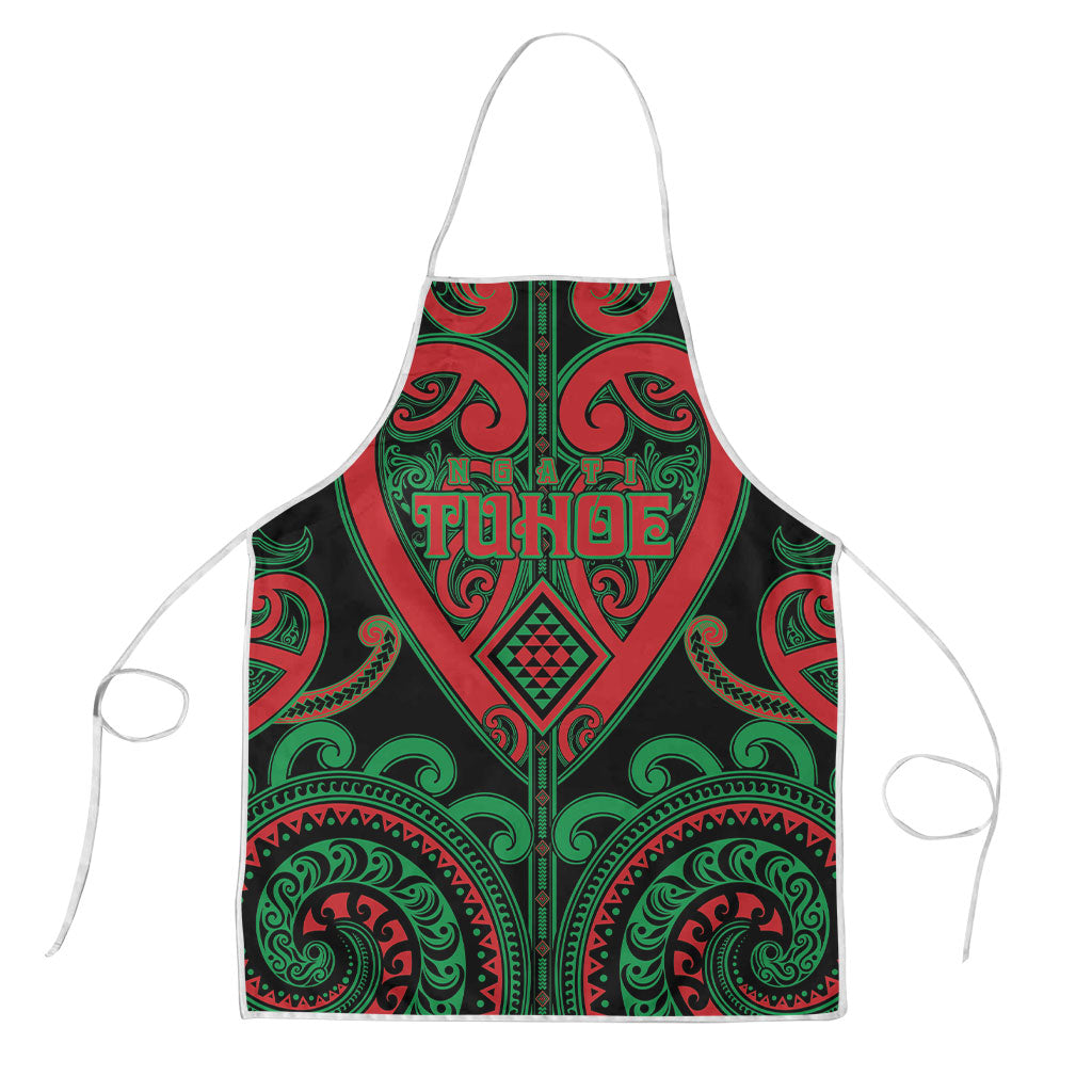 Aotearoa Ngai Tuhoe Apron Maori Tribal Pattern LT05 Black - Polynesian Pride