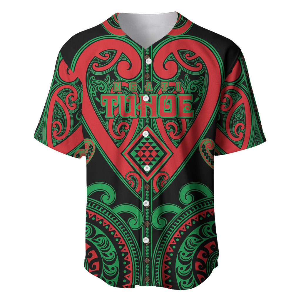 Custom Aotearoa Ngai Tuhoe Baseball Jersey Maori Tribal Pattern LT05 Black - Polynesian Pride