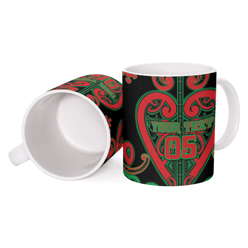 Custom Aotearoa Ngai Tuhoe Ceramic Mug Maori Tribal Pattern