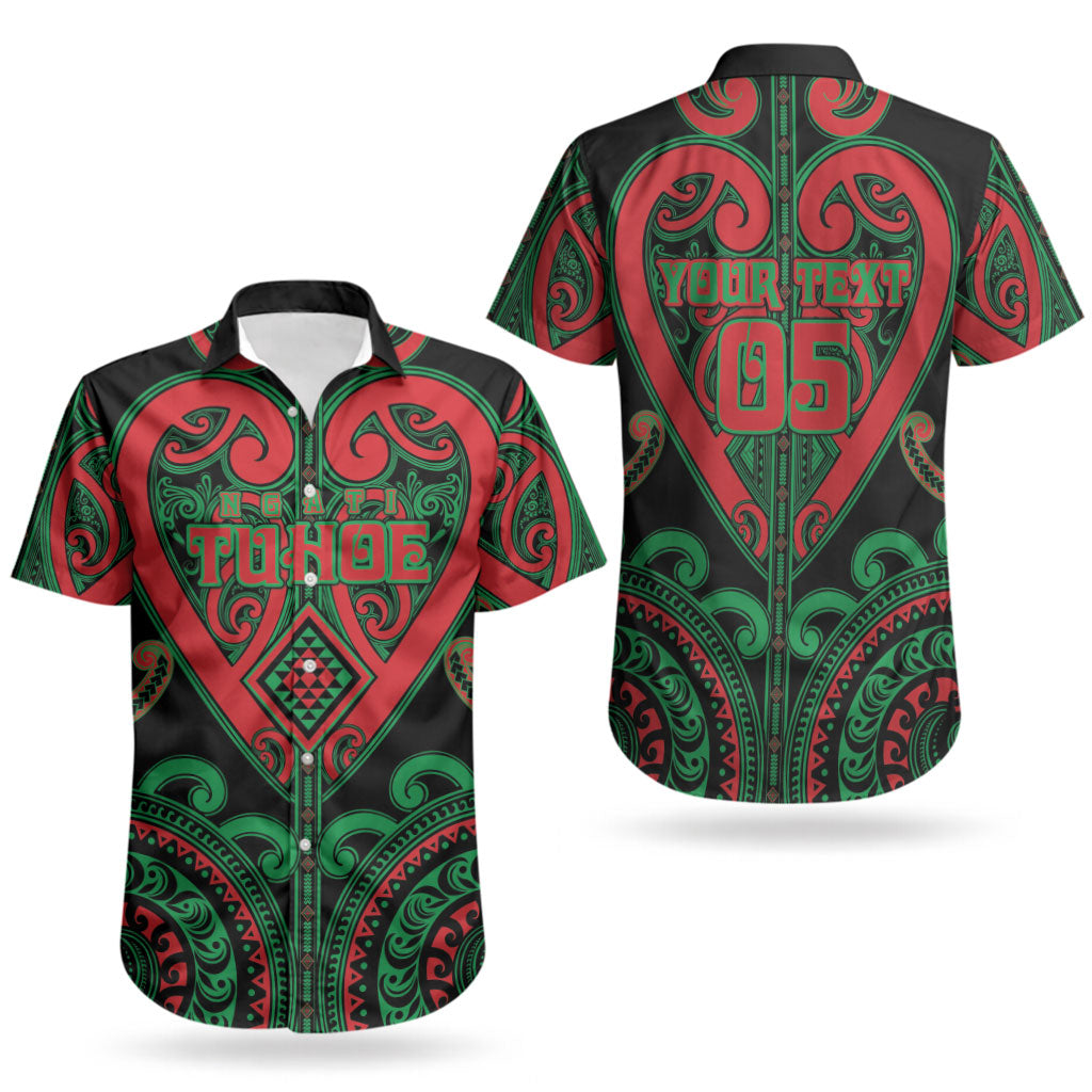 Custom Aotearoa Ngai Tuhoe Couples Matching Long Sleeve Bodycon Dress and Hawaiian Shirt Maori Tribal Pattern