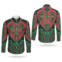 Custom Aotearoa Ngai Tuhoe Couples Matching Short Sleeve Bodycon Dress and Long Sleeve Button Shirt Maori Tribal Pattern