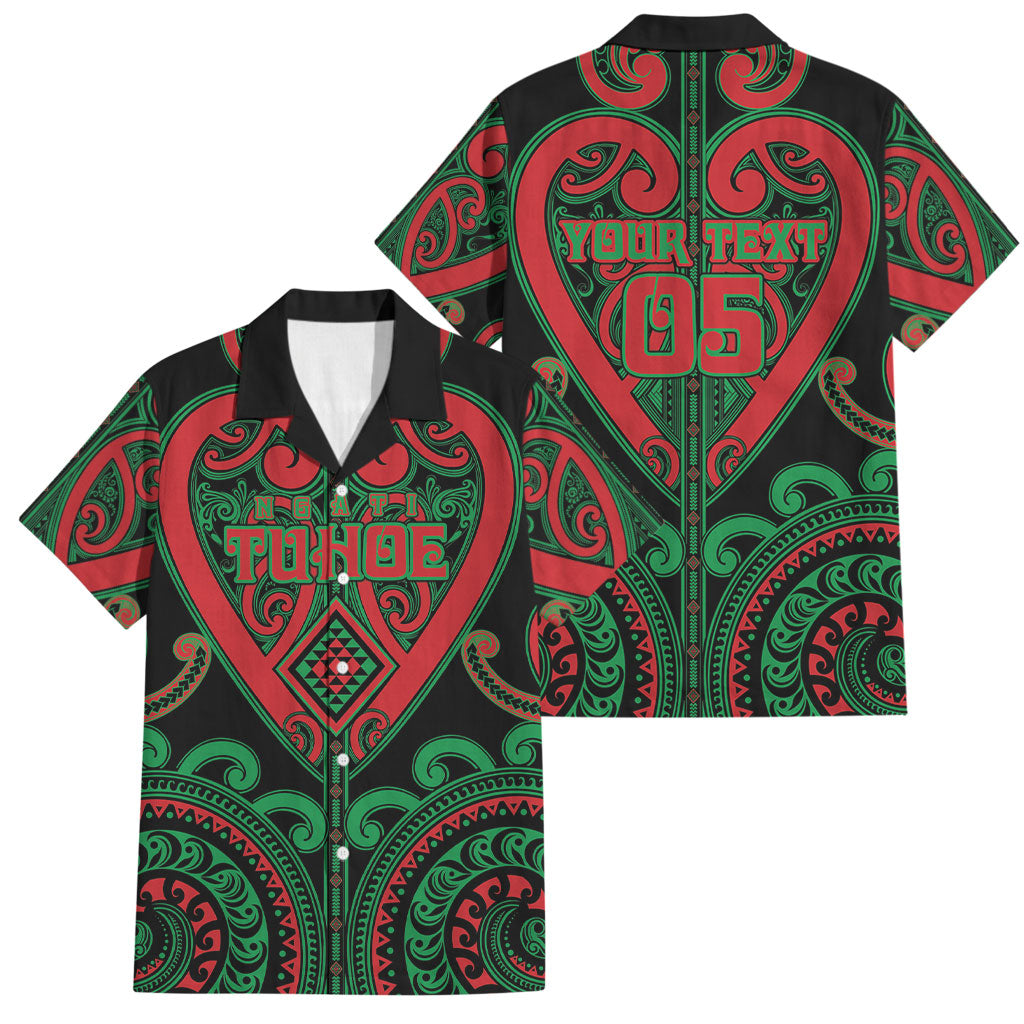 Custom Aotearoa Ngai Tuhoe Family Matching Short Sleeve Bodycon Dress and Hawaiian Shirt Maori Tribal Pattern