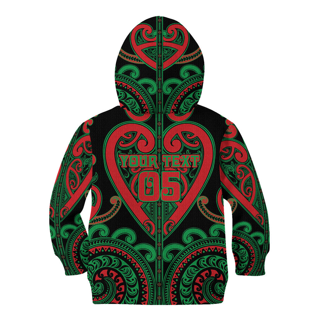 Custom Aotearoa Ngai Tuhoe Kid Hoodie Maori Tribal Pattern