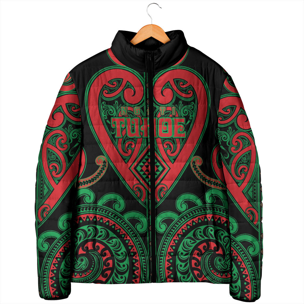 Custom Aotearoa Ngai Tuhoe Padded Jacket Maori Tribal Pattern