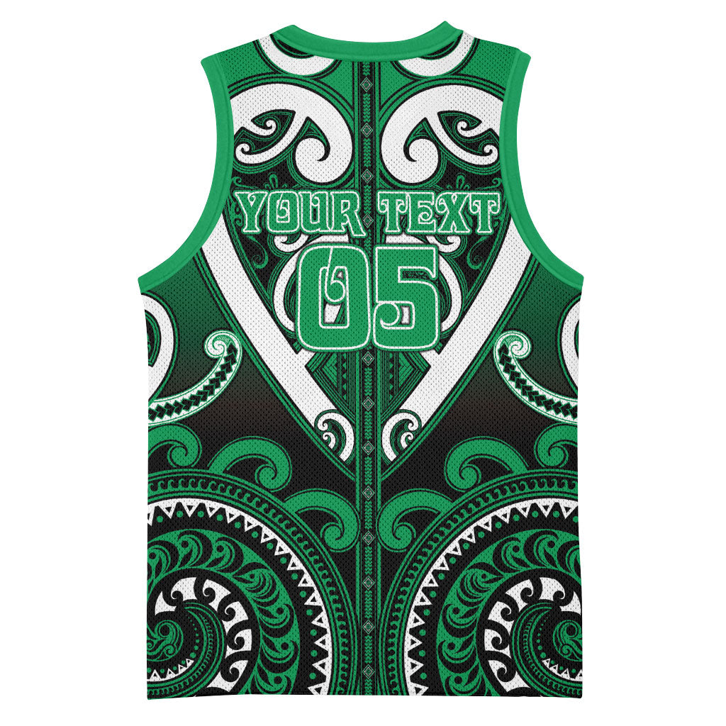 Custom Aotearoa Ngati Maniapoto Basketball Jersey Maori Tribal Pattern