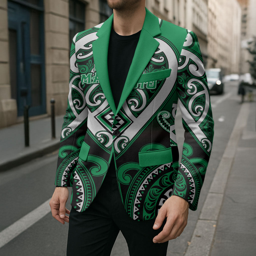 Custom Aotearoa Ngati Maniapoto Blazer Maori Tribal Pattern