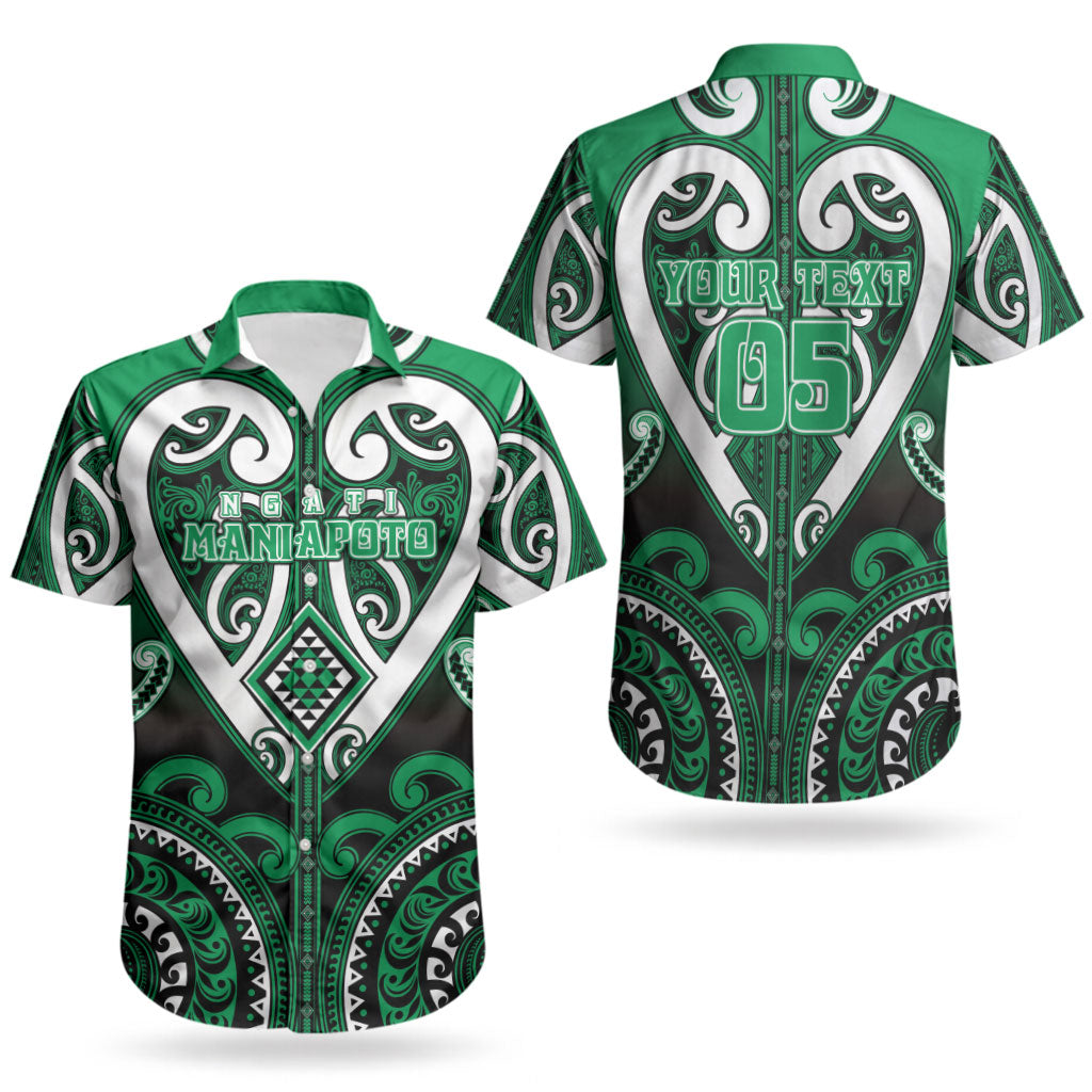 Custom Aotearoa Ngati Maniapoto Couples Matching Tank Maxi Dress and Hawaiian Shirt Maori Tribal Pattern