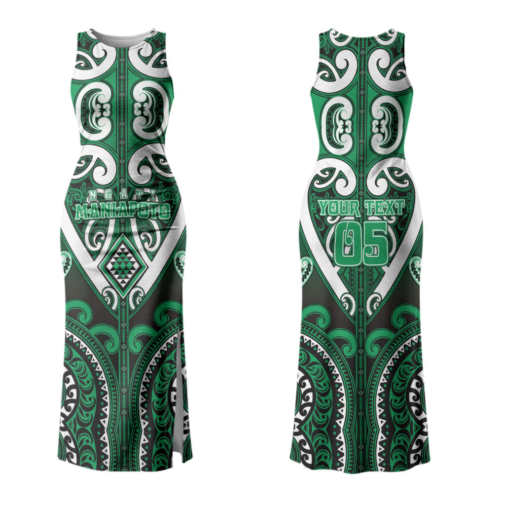 Custom Aotearoa Ngati Maniapoto Couples Matching Tank Maxi Dress and Hawaiian Shirt Maori Tribal Pattern