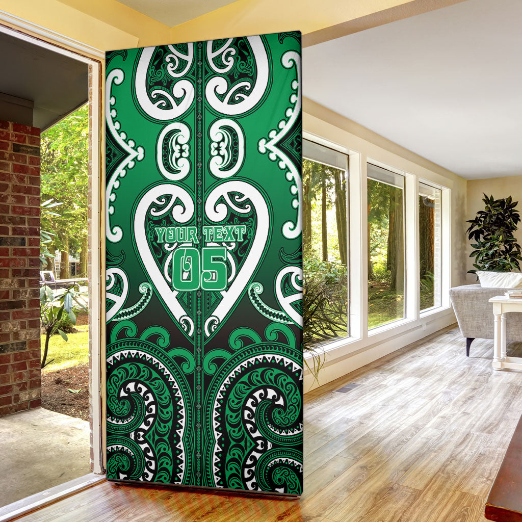 Custom Aotearoa Ngati Maniapoto Door Cover Maori Tribal Pattern
