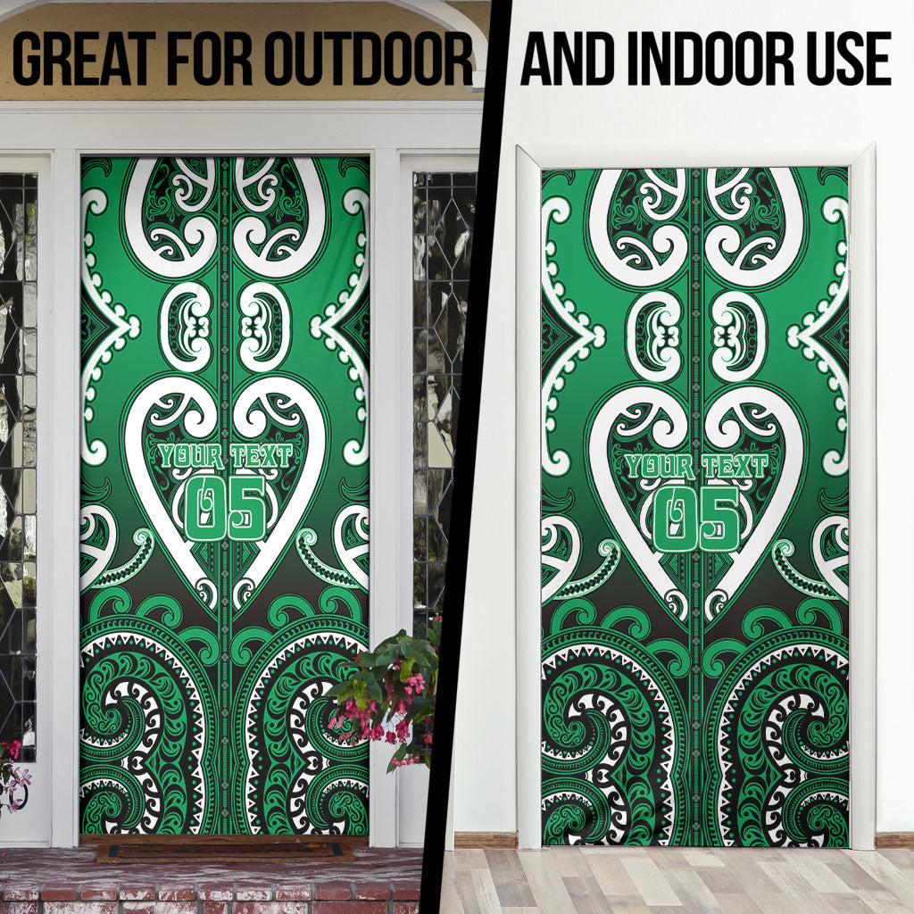 Custom Aotearoa Ngati Maniapoto Door Cover Maori Tribal Pattern