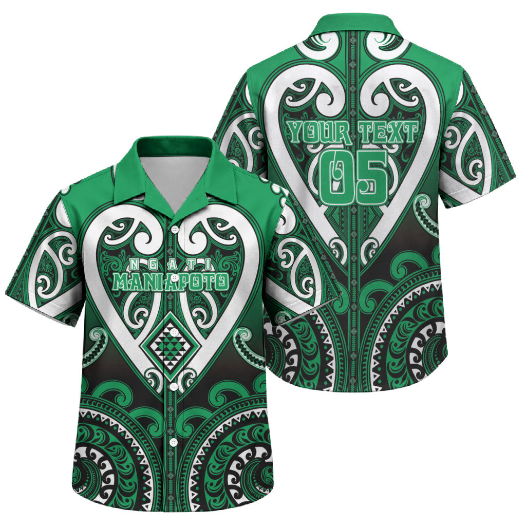Custom Aotearoa Ngati Maniapoto Family Matching Off The Shoulder Long Sleeve Dress and Hawaiian Shirt Maori Tribal Pattern
