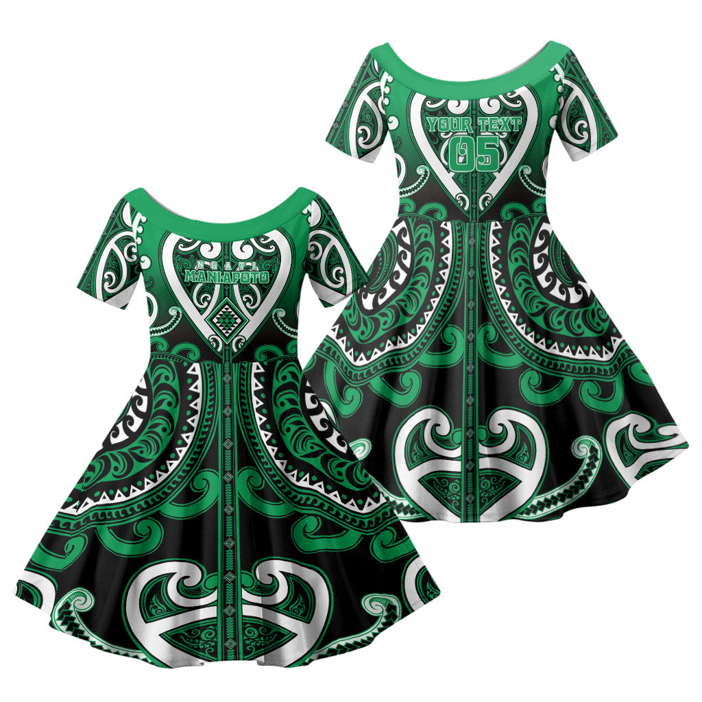 Custom Aotearoa Ngati Maniapoto Family Matching Puletasi and Hawaiian Shirt Maori Tribal Pattern