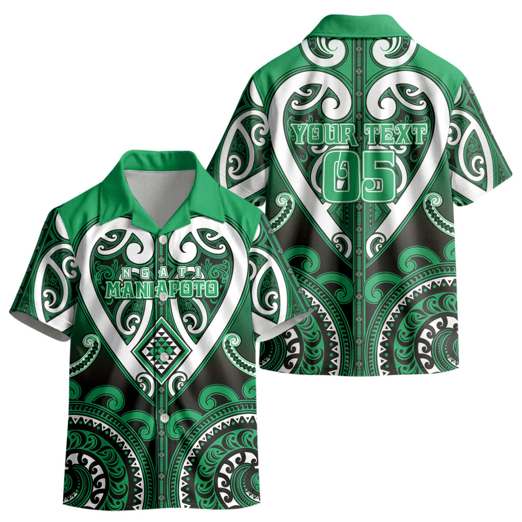 Custom Aotearoa Ngati Maniapoto Kid Hawaiian Shirt Maori Tribal Pattern