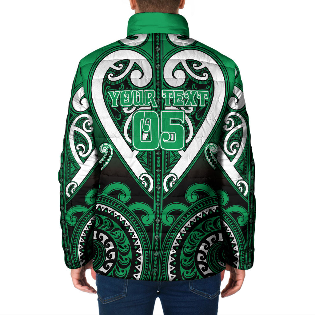 Custom Aotearoa Ngati Maniapoto Padded Jacket Maori Tribal Pattern