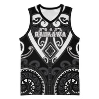 Custom Aotearoa Ngati Raukawa Basketball Jersey Maori Tribal Pattern
